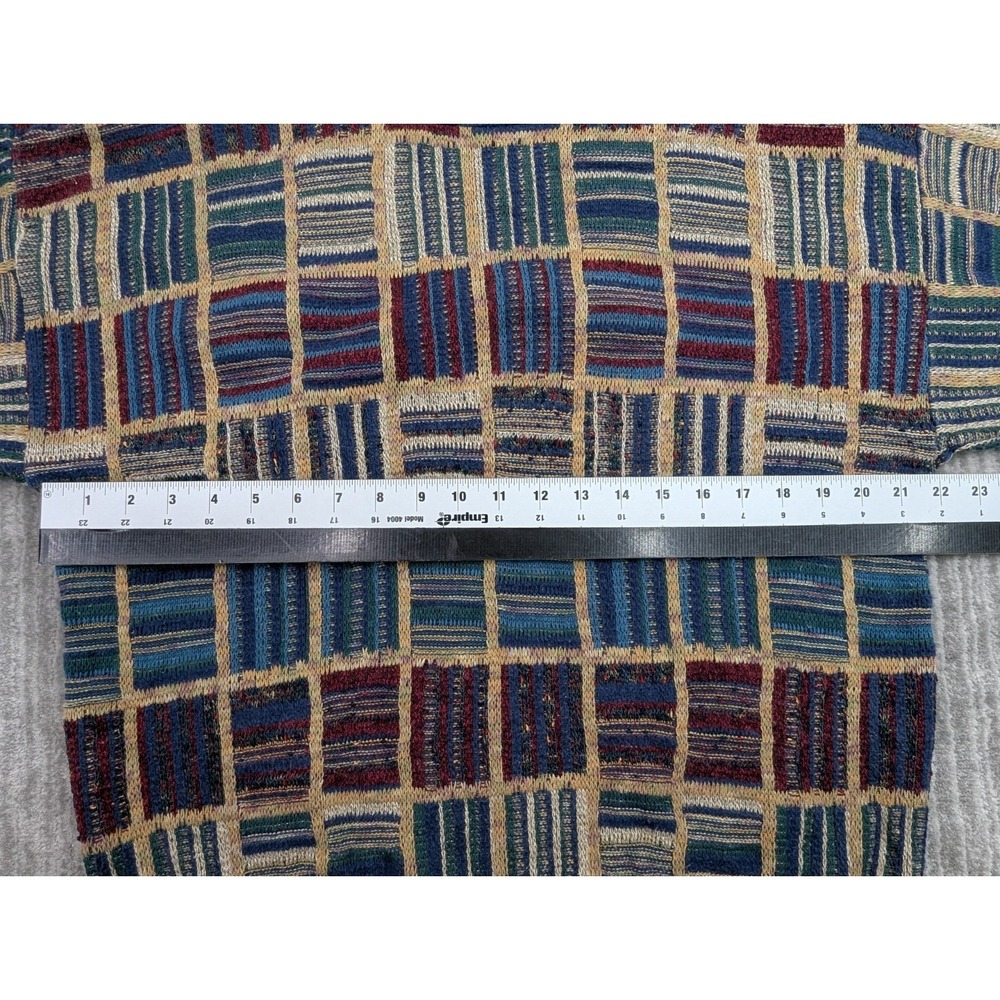 Vintage TSR Sweater Mens Large Geometric Abstract Print Made In USA Grandpa - Picture 10 of 11